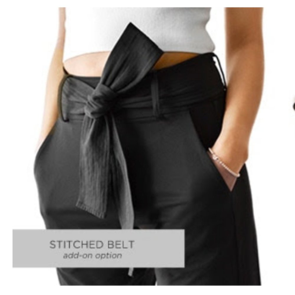 Leze the Label Everyday Pants w/ Belt  -Black, Charcoal and Dove Grey